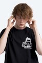 PLEASURES cotton T-shirt black P21NO016