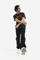 PLEASURES cotton T-shirt P21W040 black AA00