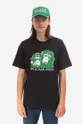 czarny PLEASURES t-shirt bawełniany Friendship T-shirt Męski