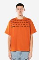 PLEASURES cotton T-shirt cotton orange P22SP018