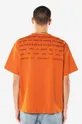 PLEASURES cotton T-shirt orange
