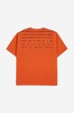 PLEASURES cotton T-shirt orange P22SP018