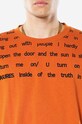 PLEASURES cotton T-shirt P22SP018 orange