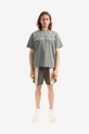 PLEASURES cotton T-shirt gray