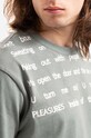 PLEASURES cotton T-shirt gray P22SP018