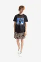 PLEASURES cotton T-shirt River Pigment black