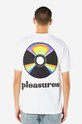 PLEASURES cotton T-shirt Spin P22SP052 white AA00