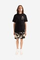PLEASURES cotton T-shirt Spin P22SP052 black AA00