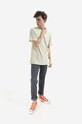 Bavlnené tričko HUF Dyed T-Shirt TS01807 zelená AA00
