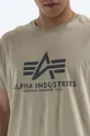 πράσινο Βαμβακερό μπλουζάκι Alpha Industries Basic