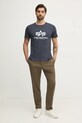 Alpha Industries t-shirt bawełniany Basic T-Shirt 100501.02 granatowy AA00