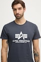 Alpha Industries t-shirt bawełniany Basic T-Shirt granatowy 100501.02