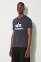 Pamučna majica Alpha Industries Basic T-Shirt mornarsko plava 100501.02