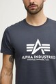 Alpha Industries t-shirt bawełniany Basic T-Shirt 100501.02 granatowy
