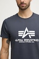 Alpha Industries t-shirt bawełniany Basic T-Shirt 100501.02 granatowy