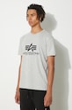Alpha Industries t-shirt in cotone Basic T-Shirt grigio 100501.17
