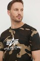 Бавовняна футболка Alpha Industries Basic зелений 100501C.408
