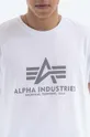 fehér Alpha Industries pamut póló Reflective Print