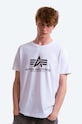Alpha Industries tricou din bumbac Rainbow Reflective print alb 100501RR.09