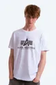 λευκό Βαμβακερό μπλουζάκι Alpha Industries Rainbow Reflective Ανδρικά