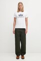 Alpha Industries t-shirt in cotone Rainbow Reflective 100501RR.09 bianco