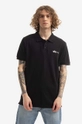 čierna Bavlnené polo tričko Alpha Industries Basic Pánsky