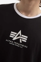 μαύρο Βαμβακερό μπλουζάκι Alpha Industries Basic