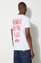 Odzież Alpha Industries t-shirt bawełniany RBF Moto 116512.09 biały