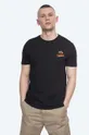 black Alpha Industries cotton T-shirt Flame T Men’s
