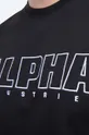 černá Bavlněné tričko Alpha Industries Embroidery Heavy Tee