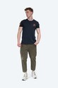 Alpha Industries cotton T-shirt Flame T 116531.07 navy AA00