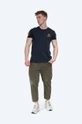 Alpha Industries tricou din bumbac Flame T bleumarin