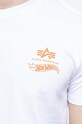 Alpha Industries cotton T-shirt Hot Wheels Flame 116531.09 white