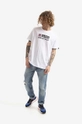 Alpha Industries tricou din bumbac Alpha Block-Logo Tee 118507.09 alb AA00