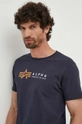 navy Alpha Industries cotton T-shirt Alpha Industries Alpha Label T 118502 07