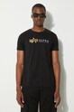 Alpha Industries cotton T-shirt Alpha Industries Label 118502FP 03 regular black 118502FP.03