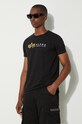 Alpha Industries cotton T-shirt Alpha Industries Label 118502FP 03 black 118502FP.03