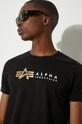 Alpha Industries cotton T-shirt Alpha Industries Label 118502FP 03 118502FP.03 black