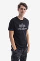 czarny Alpha Industries t-shirt bawełniany Męski