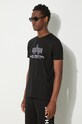 Bavlněné tričko Alpha Industries černá 118505.95