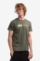 zielony Alpha Industries t-shirt bawełniany Męski