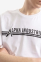 бял Памучна тениска Alpha Industries