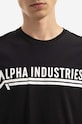 Alpha Industries cotton T-shirt Alpha Industries T 126505 95 black 126505.95