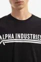 μαύρο Βαμβακερό μπλουζάκι Alpha Industries Koszulka Alpha Industries T 126505 95