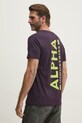 Clothing Alpha Industries cotton t-shirt Backprint T 128507.03 violet