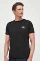 Odzież Alpha Industries t-shirt bawełniany Backprint T 128507.03 czarny