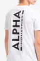 biały Alpha Industries t-shirt bawełniany  Backprint T