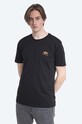 Alpha Industries tricou din bumbac print negru 128507RP.614