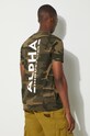 Alpha Industries cotton T-shirt Backprint T Camo 128507C.239 green AA00