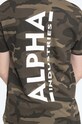 Alpha Industries tricou din bumbac Backprint T Camo 128507C.239 verde